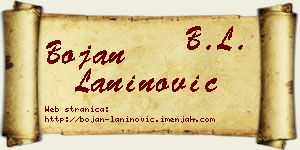 Bojan Laninović vizit kartica